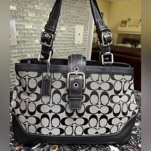 COACH 2008 HAMPTON Signature Satchel Bag
